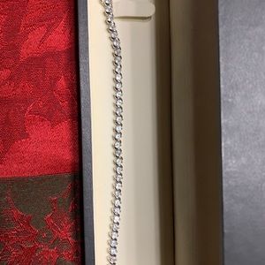 Sterling Silver White Topaz Tennis Bracelet